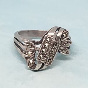Hugo Rohrwasser Vintage Marcasite and Sterling Ring